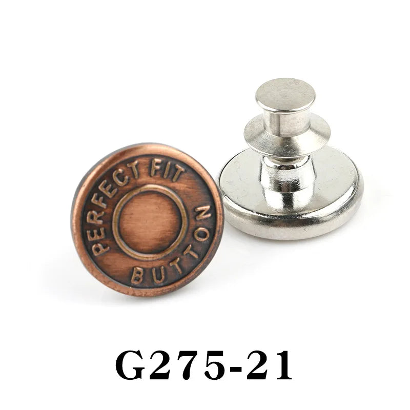 No-Sew Adjustable Jeans Button Pins for Waist Tightening and Decoration