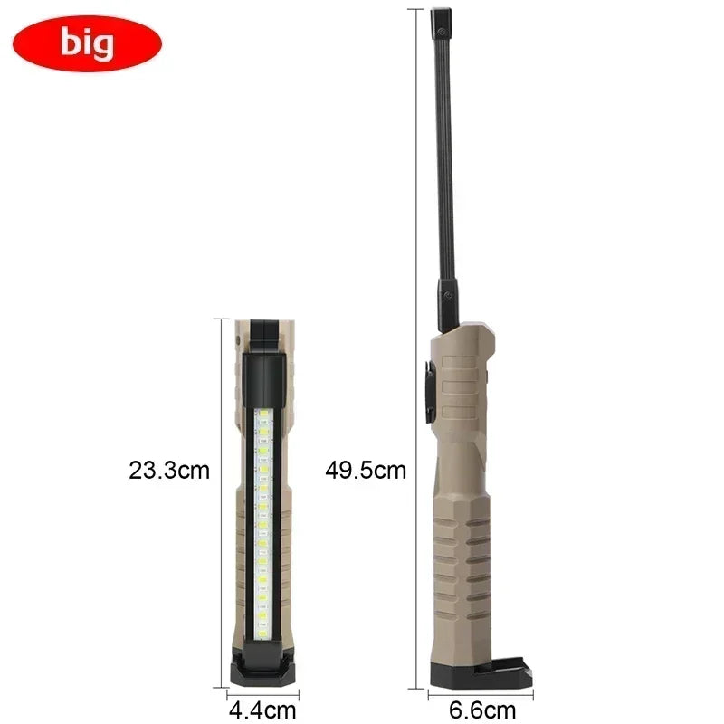 Foldable LED Work Light with Magnetic Base and USB Charging