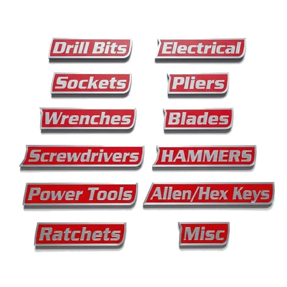 Magnetic Toolbox Organizer Labels Set