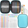 Complete Crochet Needle and Stitch Marker Kit with Storage Case