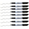 Fine Tip Permanent Markers, Waterproof Quick-Drying Black Ink (Set of 12)