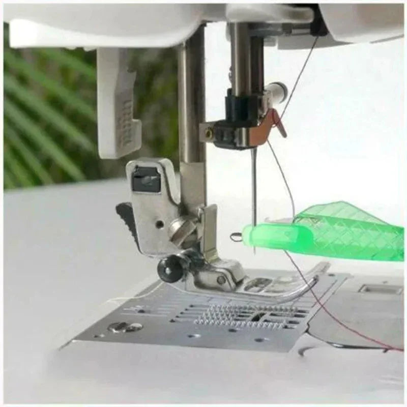 Compact Needle Threader for Hand and Machine Sewing