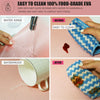 A demonstration showing how to clean and waterproof a food-grade EVA liner mat by wiping spills with wet cloth or rinsing wit