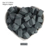 A pile of 8mm dim gray silicone crown star heart beads for DIY jewelry making.
