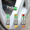 Tire Pressure Indicator Valve Caps with Visual Warning System