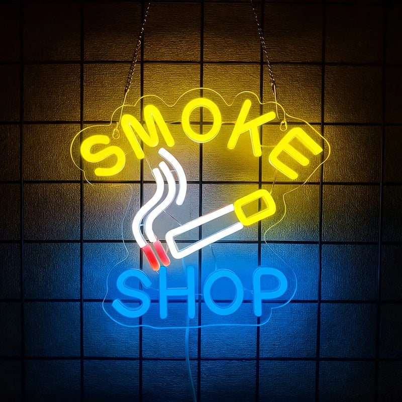 Cigar-Themed LED Neon Wall Sign