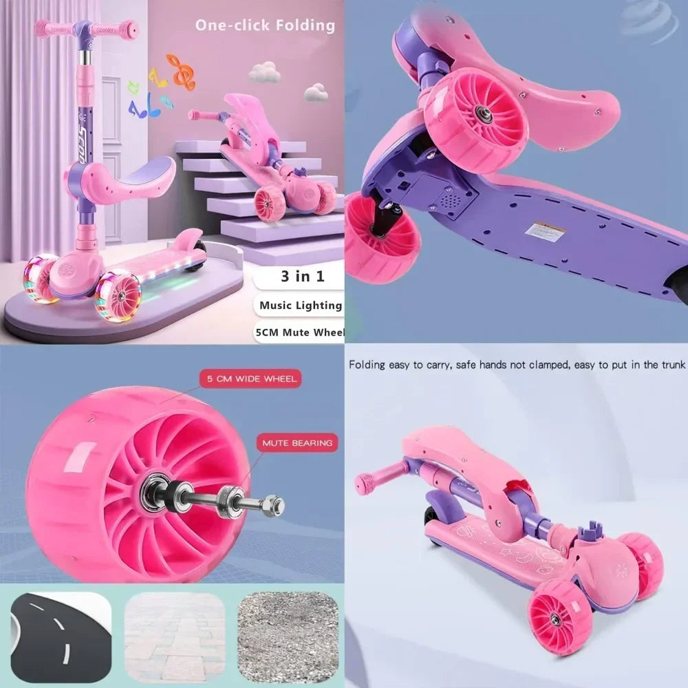 2-in-1 Adjustable Kids Scooter (Sit or Stand)