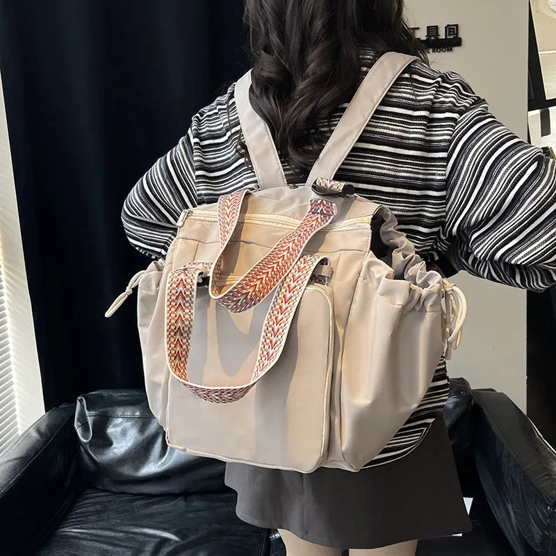 Versatile Nylon Shoulder Bag with Large Capacity