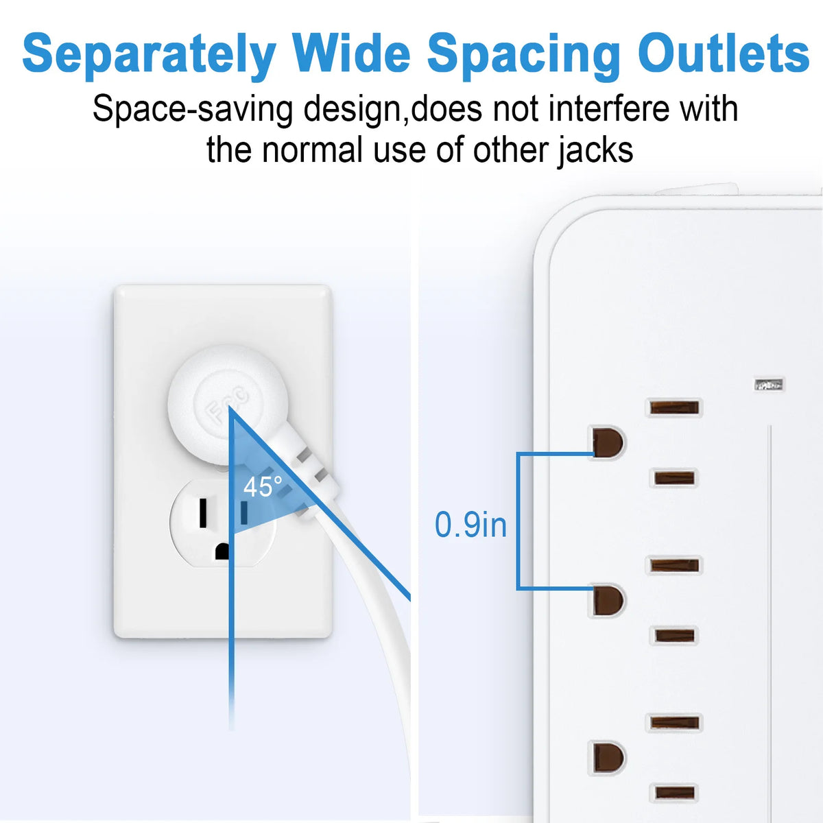 12-in-1 Multi-Port Surge Protector Power Strip
