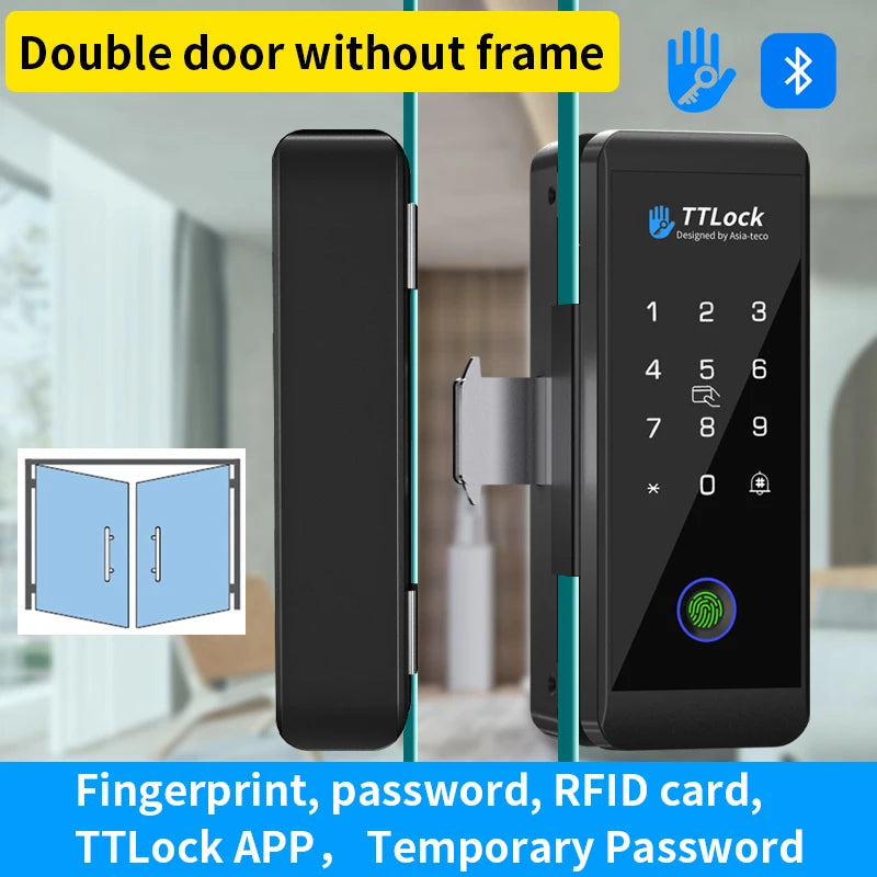 Cerradura Inteligente TTLOCK Biométrica para Puertas de Vidrio y Madera