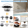Push-Down Tub Drain Stopper with Hair Catcher