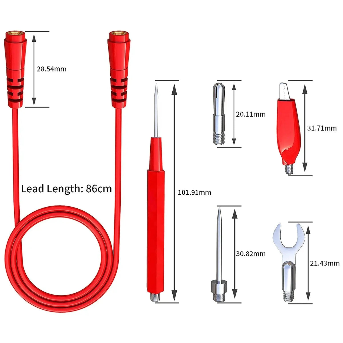 Multimeter Test Lead Kit with Needle-Tip Probes