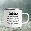 Dad Joke Enamel Camping Mug