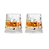 360° Rotating Whiskey Glasses (Set of 2) with Crystal Clear Glass