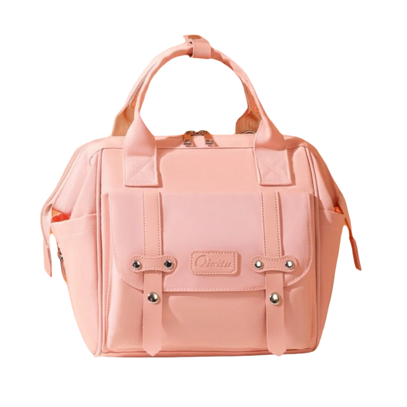 Compact Diaper Backpack with Insulated Bottle Holder