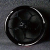 Black motorcycle wheel rim decal sticker set with sport stripe vinyl hub decoration