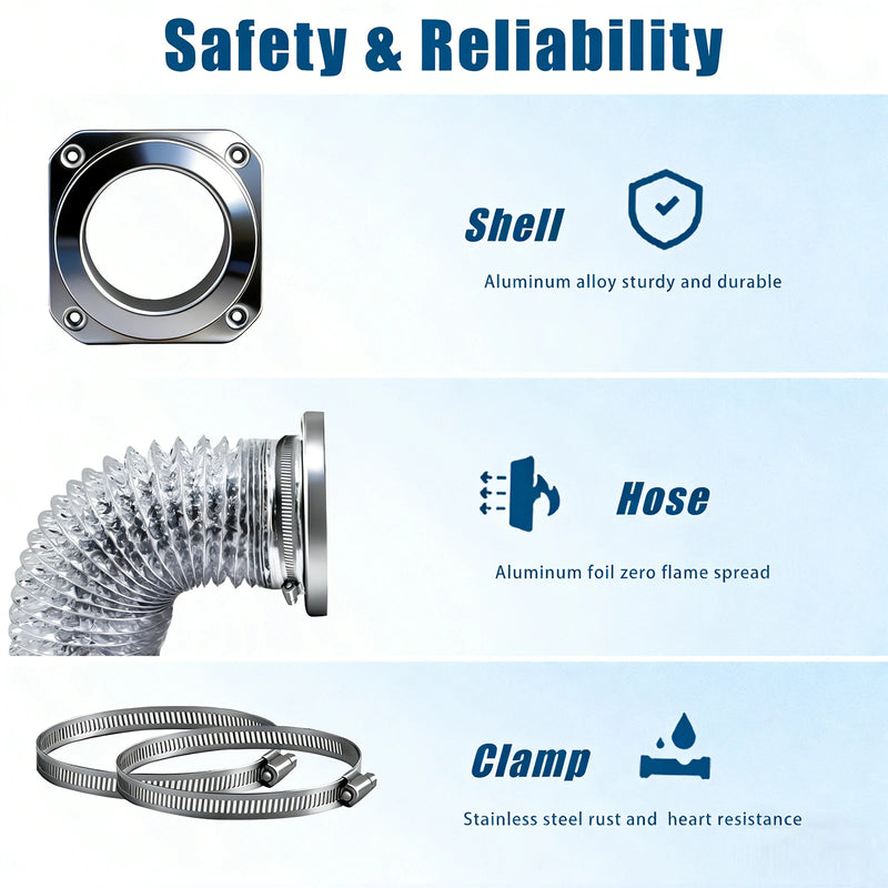 Magnetic Dryer Vent Connector with 4-Inch Duct