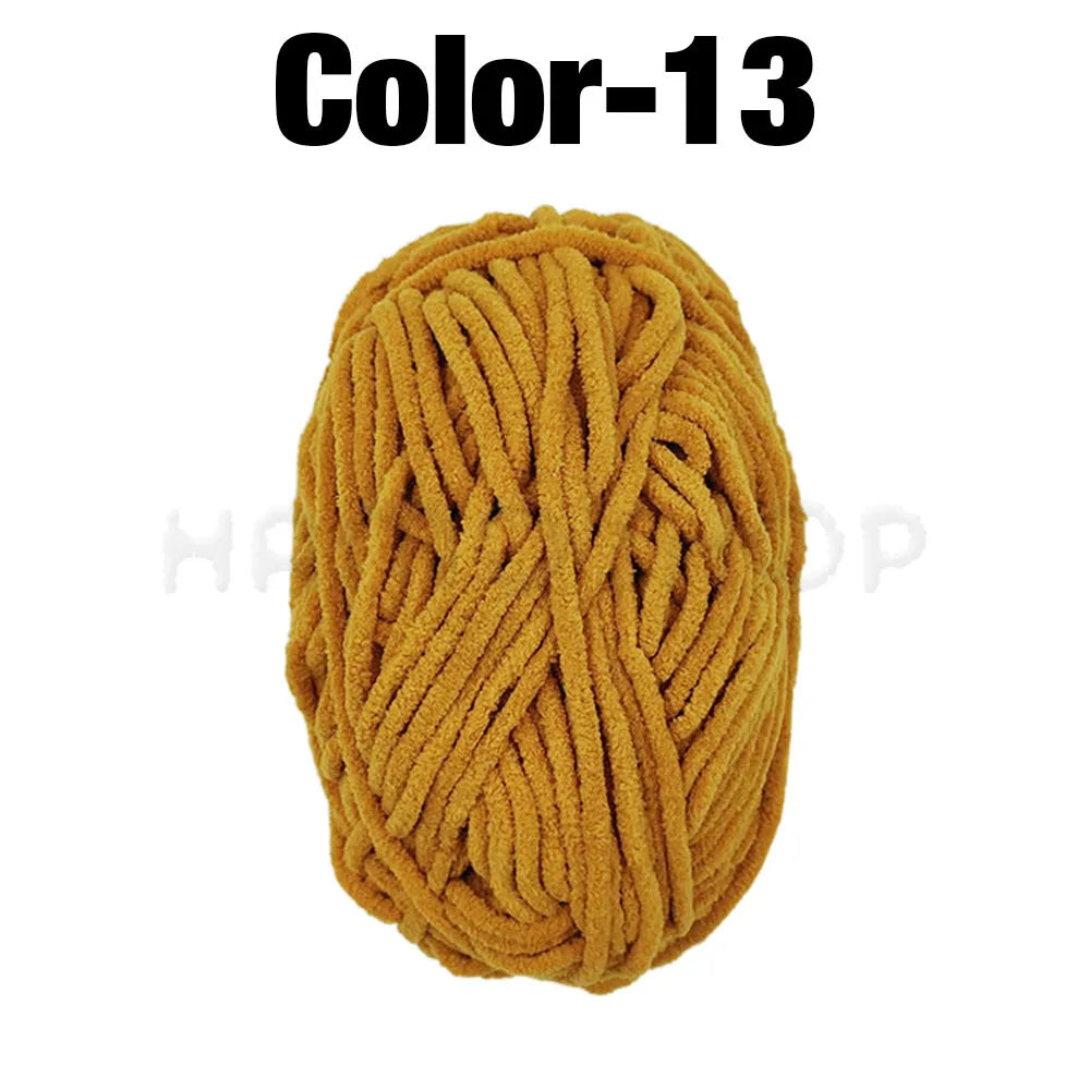Soft Velvet Chenille Yarn for Knitting and Crochet – 2 Rolls