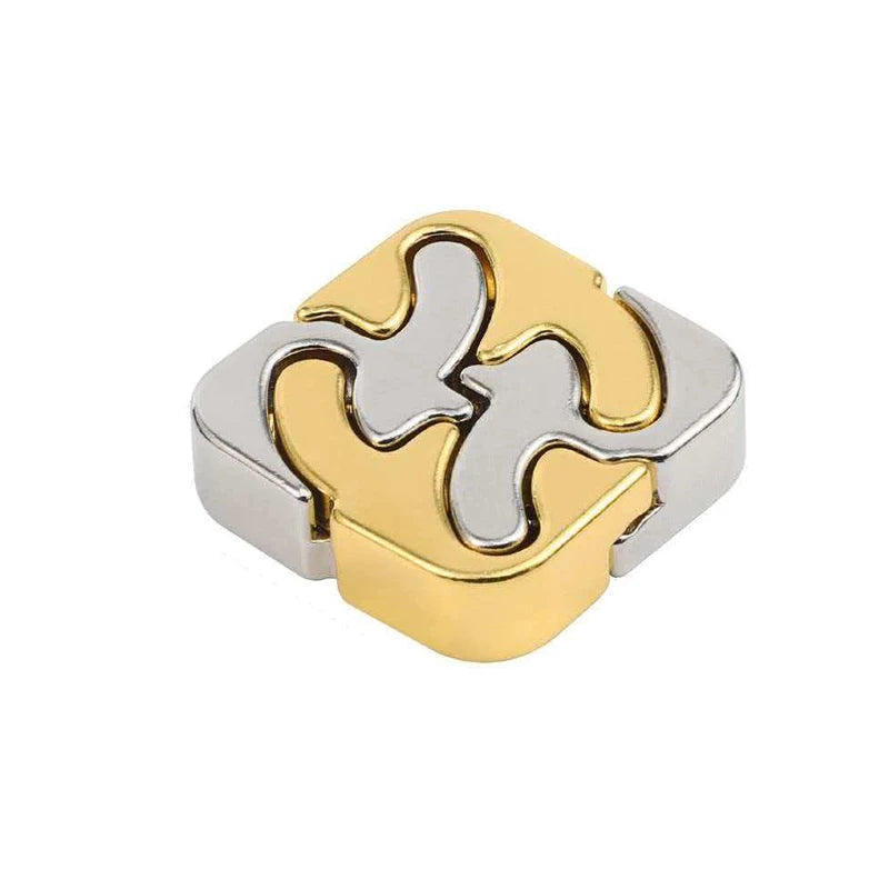 Metal Brain Teaser Puzzle Set - IQ Challenge for Kids and Adults