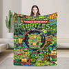 TMNT Graphic Flannel Throw Blanket