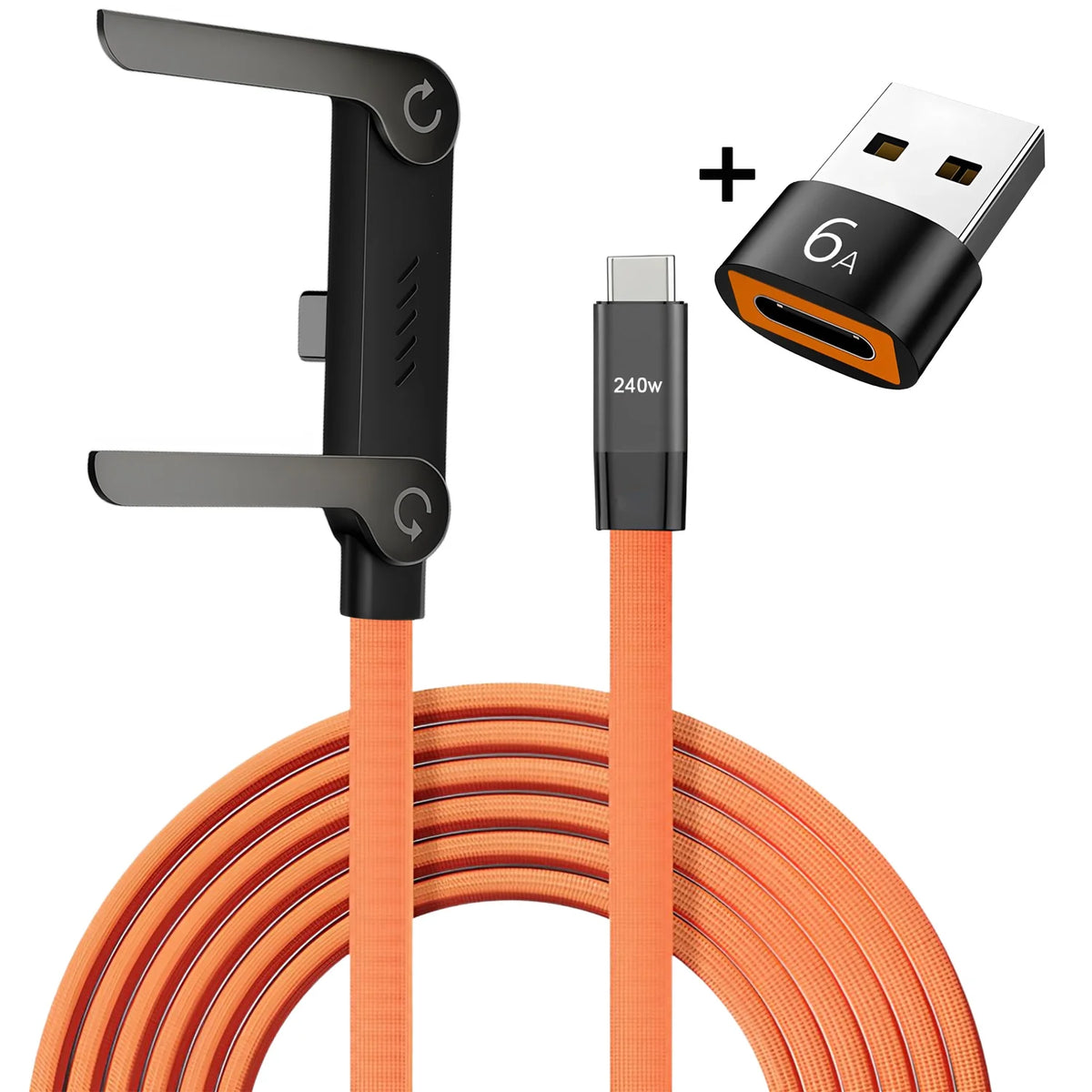2-in-1 Foldable Charging Stand with Fast-Charge Cable