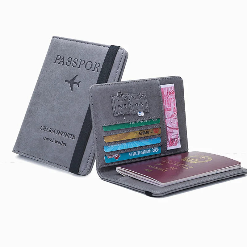 RFID-Blocking Passport Holder in Premium PU Leather