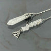 Natural White Quartz Crystal Pendulum for Dowsing & Divination