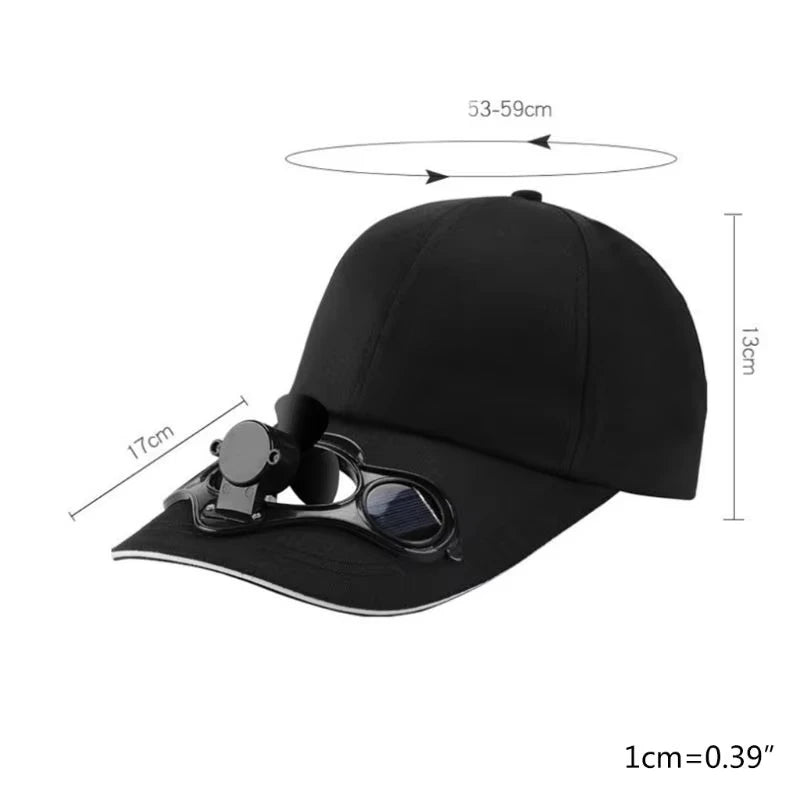 Solar-Powered Cooling Fan Hat