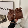 Classic Solid Bucket Crossbody Bag