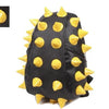 Black Riveted PU Leather Backpack for Men and Women with yellow spikes