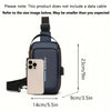 Oxford Sling Bag for Men with Zippered Phone Pocket