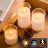Set of 3 LED Flameless Candles with Remote and Timer