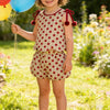 Girls' Sleeveless Dot Print Tank Top and Lantern Shorts Set