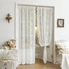 French Lace Sheer Curtains - White Tulle Voile Drapes for Bedroom & Living Room