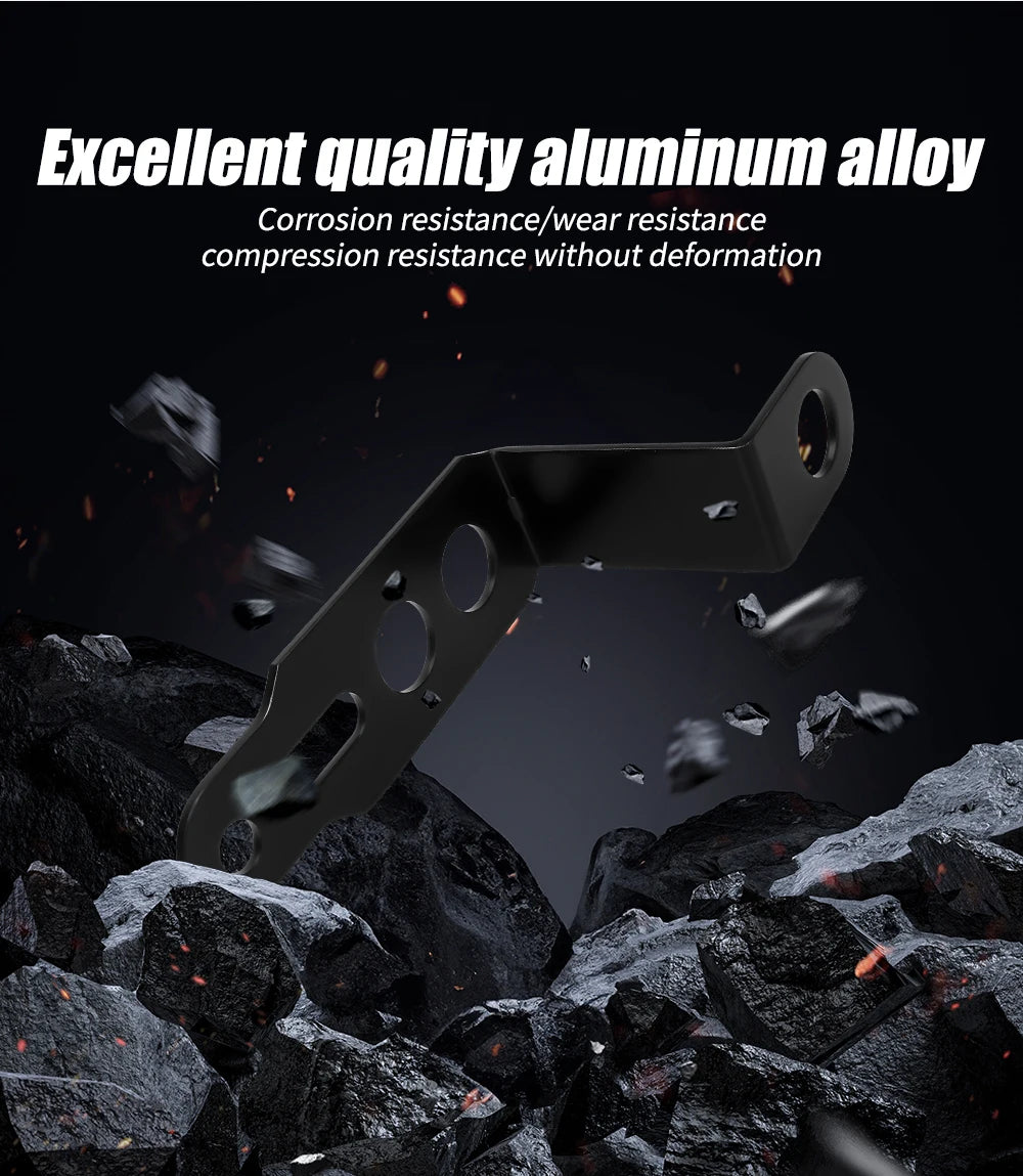 Motorcycle Z-Shaped Mirror Bracket for LED Light Mounting