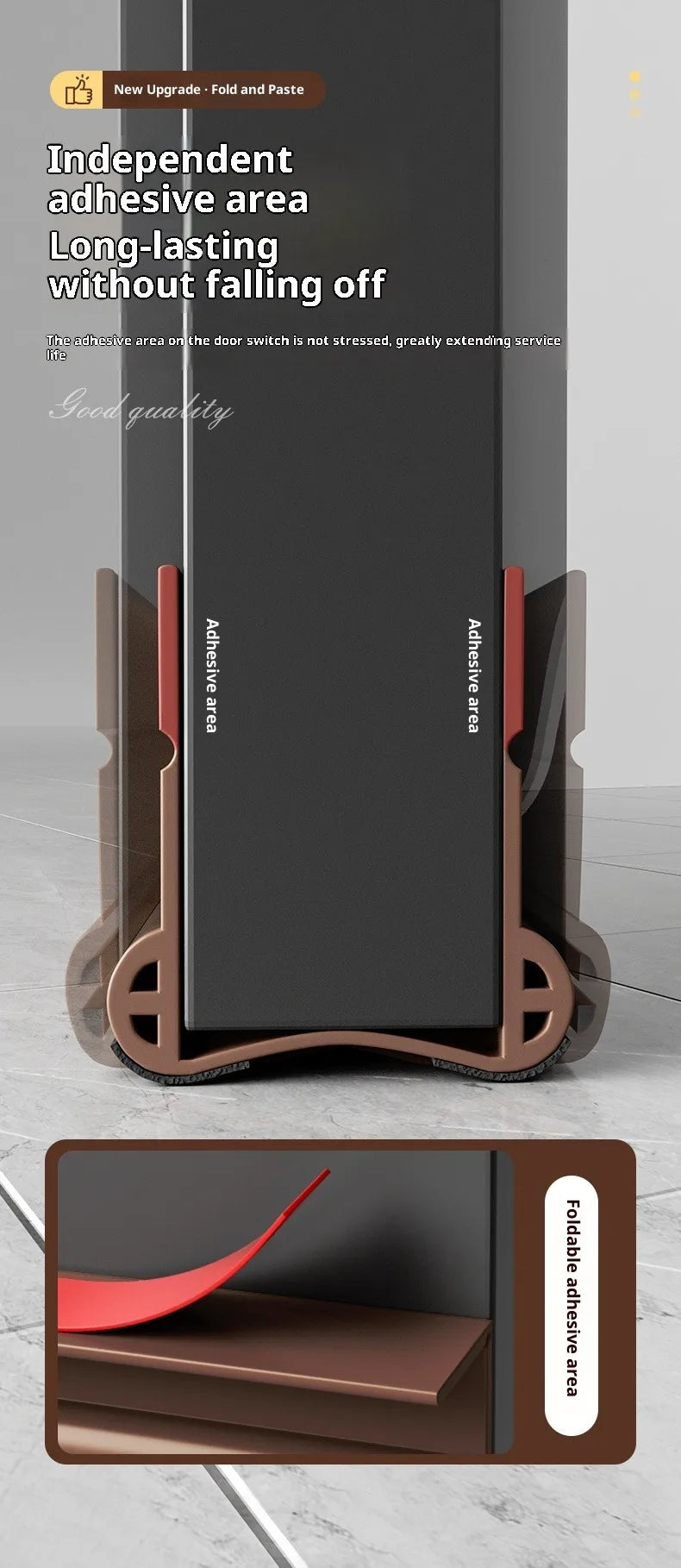 Flexible Door Draft Stopper with Soundproofing Seal