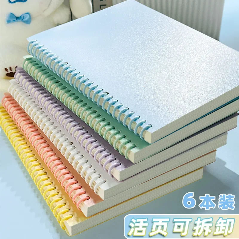 Macaron Detachable Spiral Notebook – 60 Sheets, A4/A5/B5