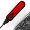 Red USB charging interface cable for multiple devices including laptop, charger, and power bank.