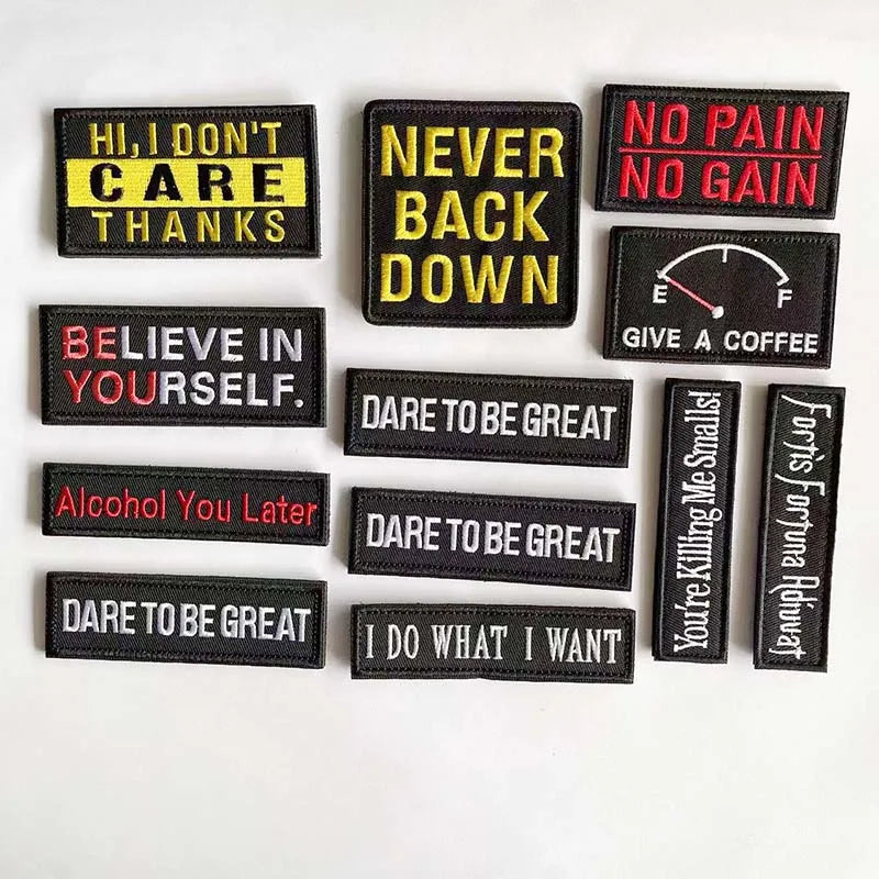 Inspirational Embroidered Patches Backpack