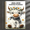 5-Year Monthly Planner with Highland Cow Cover (2026–2030)