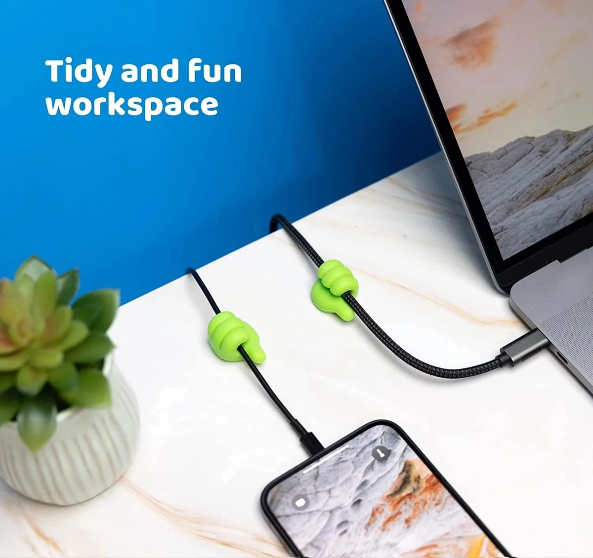 Silicone Thumb Wall Hooks for Cable Management and Organizing