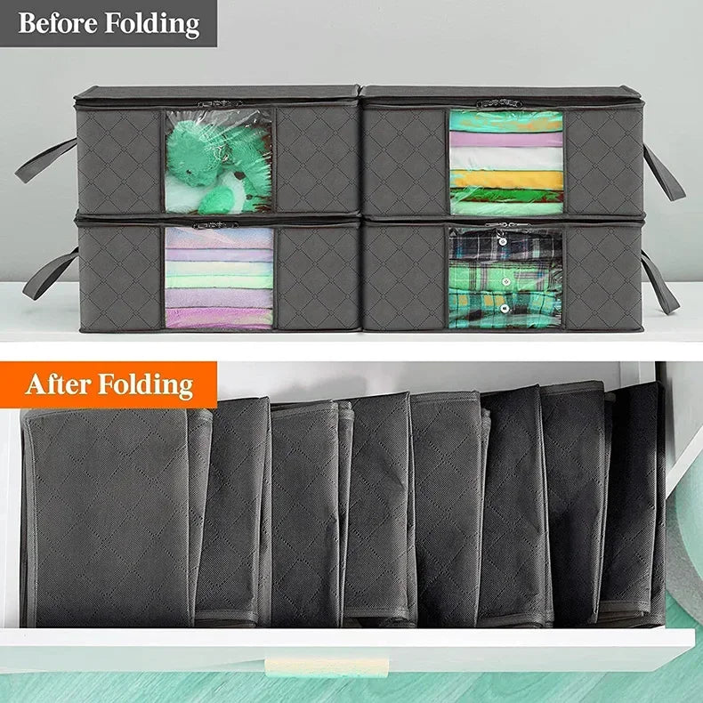 Foldable Storage Bags for Clothes and Blankets