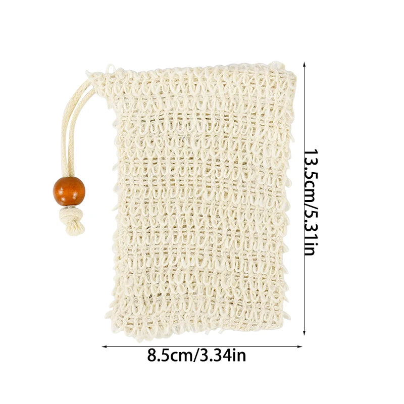 Natural Sisal Soap Saver Bag with Exfoliating Mesh