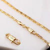 925 Sterling Silver Side Chain Necklace with 18k Gold Plating
