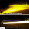 Dual Color LED Spotlight with High/Low Beam for Motorcycles and Vehicles