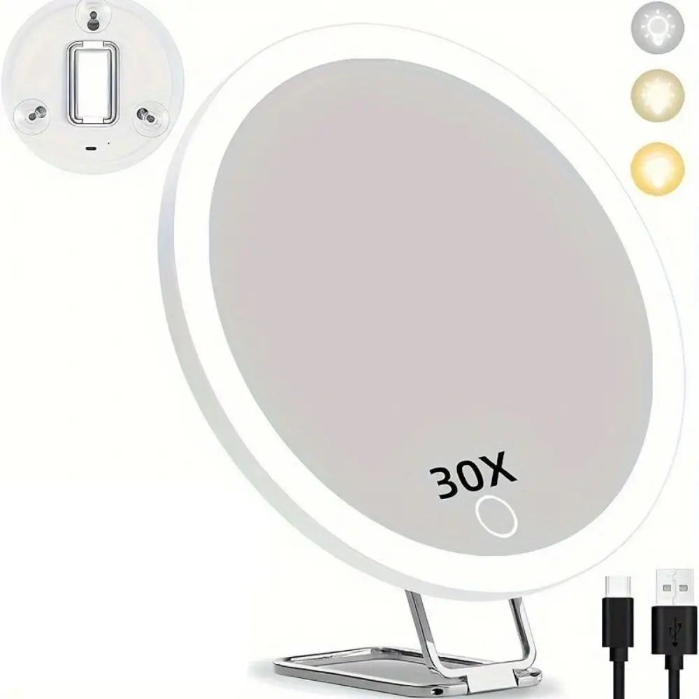 LED Magnifying Mirror with Adjustable Stand