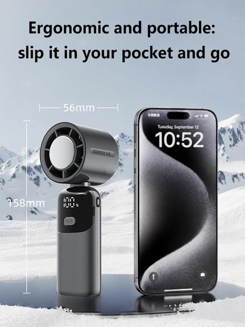 Portable Foldable Handheld Fan with 100 Speed Levels