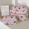 Striped Bear Large-Capacity Makeup Bag