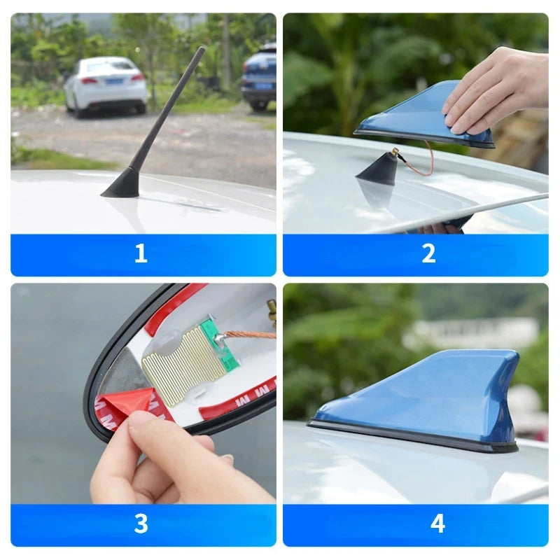 Carbon Fiber Look Shark Fin Car Antenna