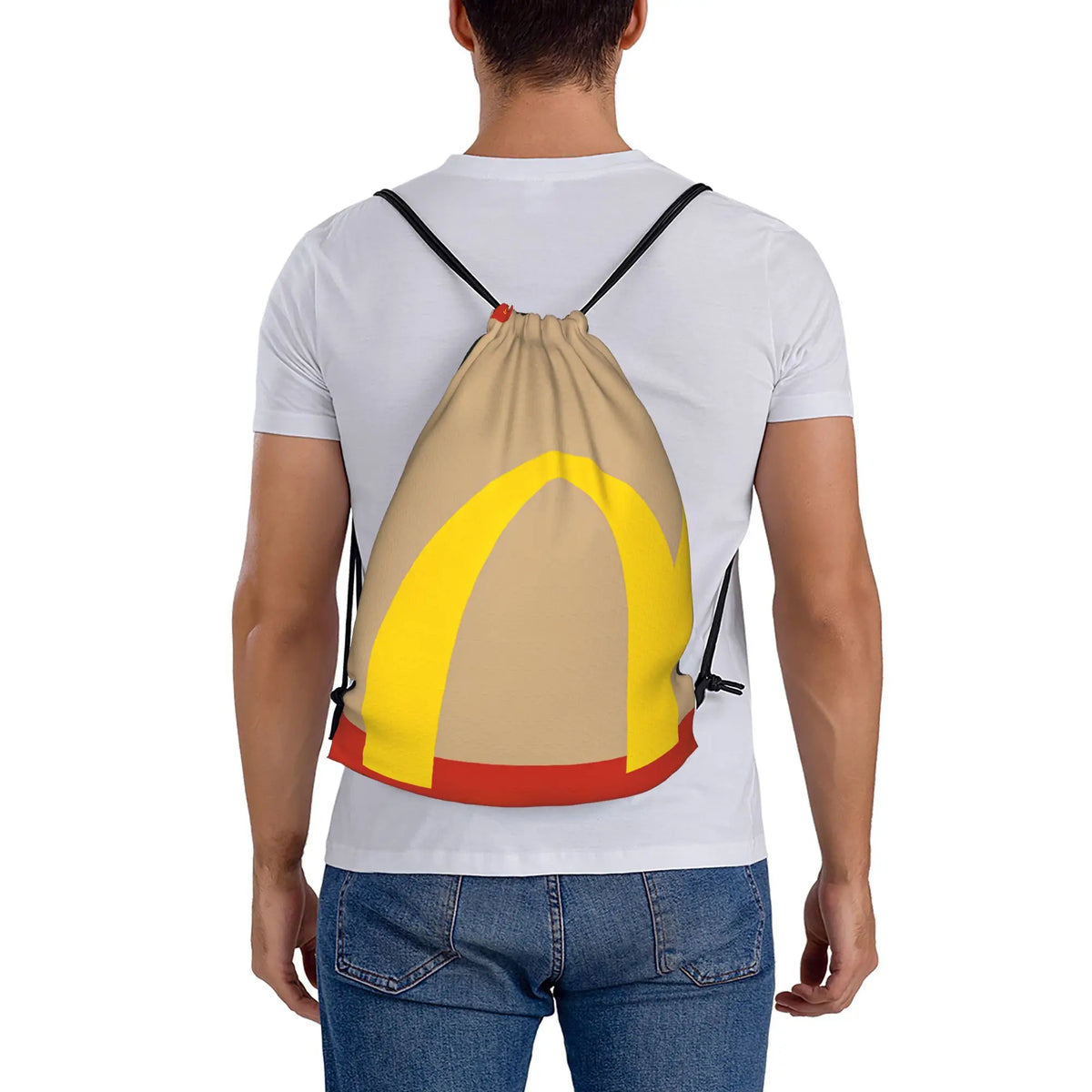 Recycled Kraft Paper Drawstring Backpack